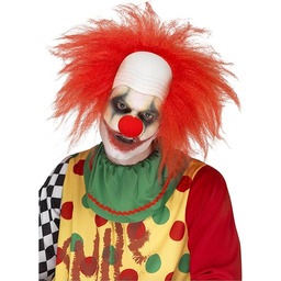 Deluxe Clown Wig Red With Bald Head