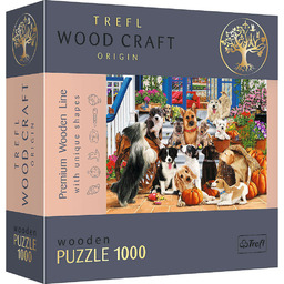Trefl, puzzle drewniane, Wood Craft, Psia przyjaźń, 1000