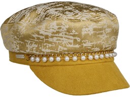 Czapka Żeglarska z Perlami Brocade by Seeberger, żółty,