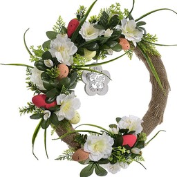 WIANEK WIELKANOCNY Z KWIATAMI I JUTĄ