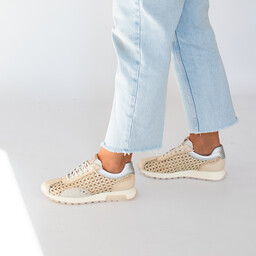 Hiszpańskie sneakersy premium - HISPANITAS RHV264741 KREMOWE
