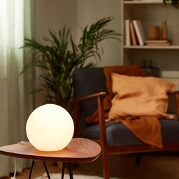 Lampa stołowa biała kula 20 cm E27 PINGPONG
