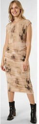 DKNY Sukienka damska Kobiety beżowy wzorzysty