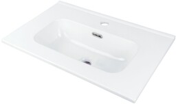 DEANTE Umywalka ceramiczna wpuszczana 60x38,5cm z miejscem