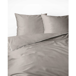 Pościel Makosatyna satynowa jednobarwna z lamówką 160x200 Beżowa