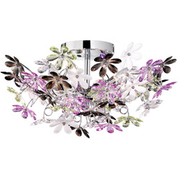 Lampa sufitowa rustykalna z motywem kwiatowym FLOWER R60014017