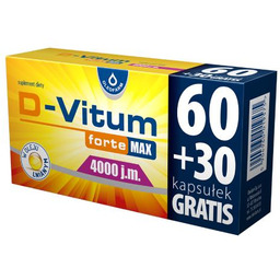 D-Vitum forte Max 4000 j.m., 90 kapsułek (60+30kaps.)