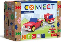 Trefl - Connect: Klocki Zestaw 2w1, Kabriolet/Dostawczak -
