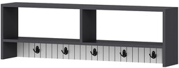 Wieszak ścienny Sarandon Anthracite White, antracytowy