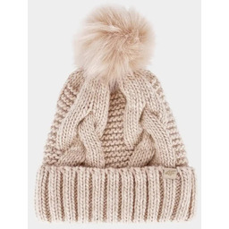 Czapka zimowa damska 4F - beżowa