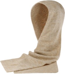 Szal z Czapka Fria Hood by Barts, jasnobeżowy,