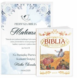 Biblia w etui z nadrukiem dla chłopca