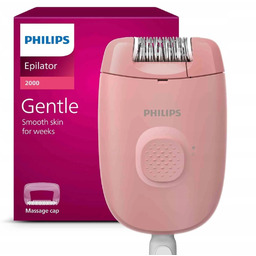 Depilator Philips sieciowy różowy seria 2000 nasadka masująca