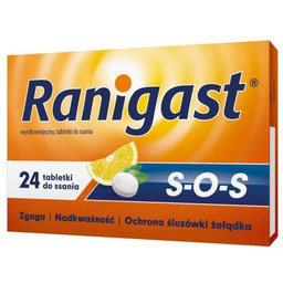 Ranigast SOS tabletki do ssania, 24 tabl. ->
