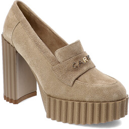 Carinii Beżowe Półbuty Eleganckie Obuwie Damskie