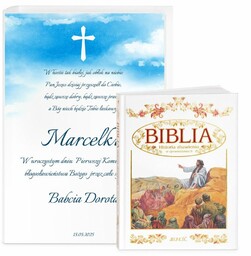 Biblia w etui z nadrukiem dla chłopca