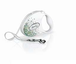 FLEXI Smycz Glam Splash Leaf M Taśma 5m