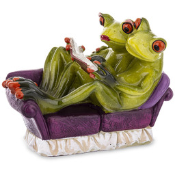 Figurka dekoracyjna para na sofie czytająca 11x15x8,5 162143