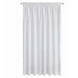 Firana gotowa szeroka 350X250 biała o strukturze deszczyku