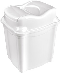 Kosz na śmieci plastikowy biały 28 l