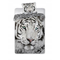 Komplet pościeli 140x200 cm 100% bawełna tygrys