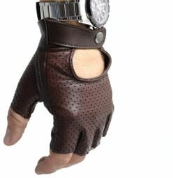 M.KUC VENT HALF - Męskie rękawiczki skórzane bez