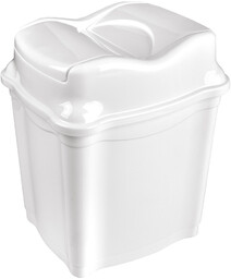 Kosz na śmieci plastikowy biały 5 l