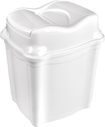 Kosz na śmieci plastikowy biały 9 l