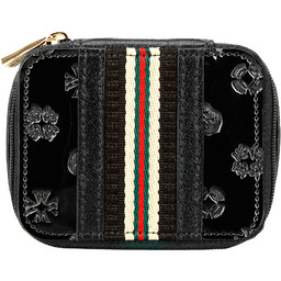 Kosmetyczka z lakierowanej skóry tłoczonej w monogram