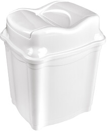 Kosz na śmieci plastikowy biały 16 l