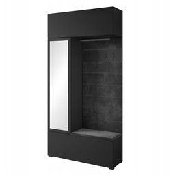 Tapicerowana garderoba Tejo z lustrem, szafka na buty,