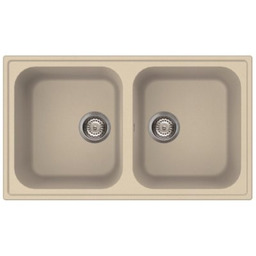 SMEG Zlewozmywak dwukomorowy LZ862P Kremowy 50x86