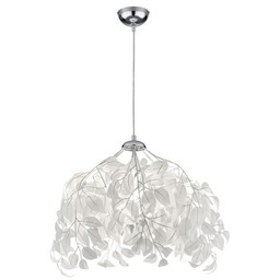 Lampa wisząca designerska do salonu biała LEAVY R10461901