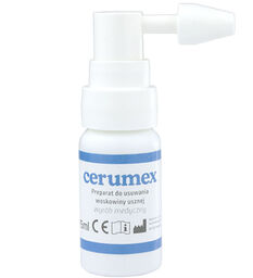Cerumex, preparat do usuwania woskowiny usznej, spray, 15