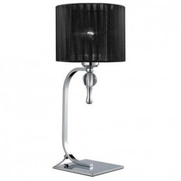 Azzardo Biurkowa lampa stojąca Impress abażurowa czarna chrom