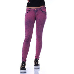 Casualowe fioletowe spodnie damskie
