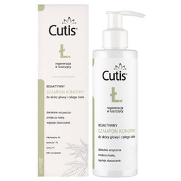 CUTIS Ł Bioaktywny Szampon konopny + CBD kannabidiol,