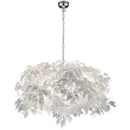 Lampa wisząca designerska do salonu biała LEAVY R10464001