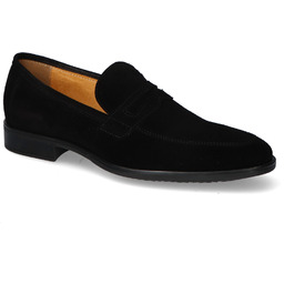 Mokasyny Pan 1428 Czarne zamsz