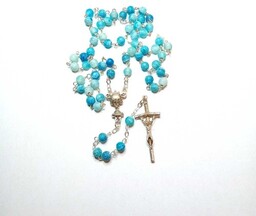 Różaniec do Pierwszej Komunii - kamień naturalny -