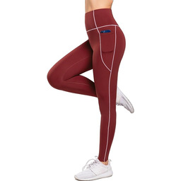 Legginsy damskie sportowe z kieszeniami po boku wysoki