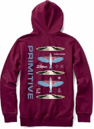 bluza męska PRIMITIVE (ZILDJIAN) FLIGHT HOOD Burgundy
