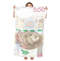 Śmieszny Ręcznik 500 złotych Banknot pieniądze