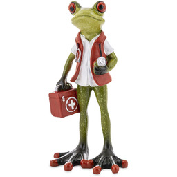 Figurka dekoracyjna żaba żabka pan medyk ratownik medyczny