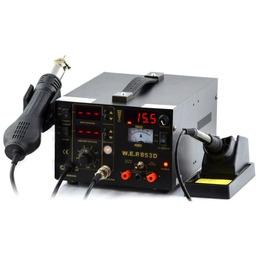 Stacja lutownicza 5w1 hotair, grotowa + zasilacz 15V/1A