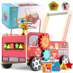 Drewniany chodzik, pchacz straż pożarna, RK-873, Ricokids