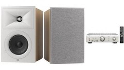 DENON PMA-600NE s + JBL STAGE 250B latte