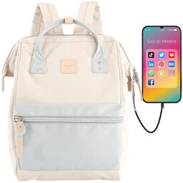 Himawari plecak z portem USB damski sportowy
