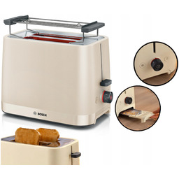 Toster Bosch MyMoment TAT3M127 950W 2 tosty Rozmrażanie