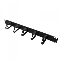 LogiLink Organizer okablowania 19'', 1U, 5 uchwytów, czarny
